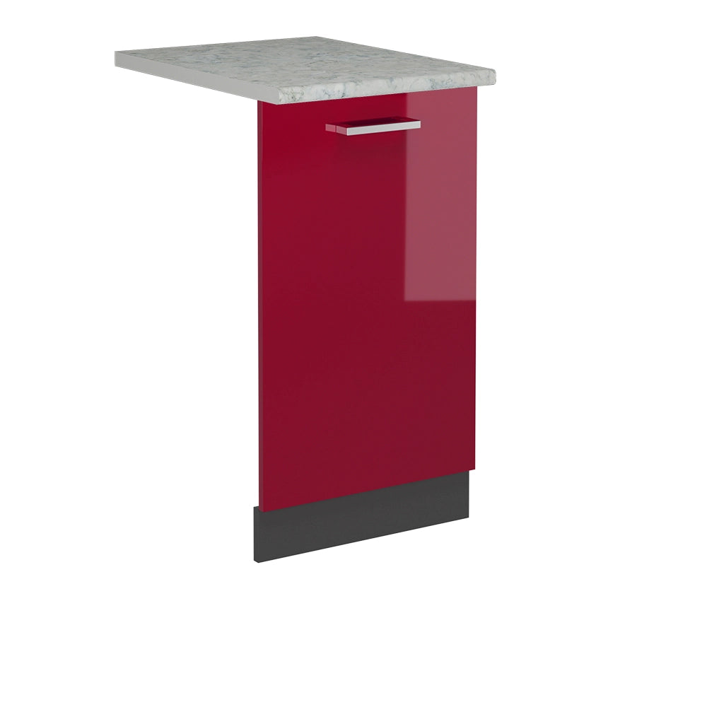 Pannello frontale della lavastoviglie R-Line Rosso lucido/Antracite 45 cm, PL Marmo Vicco