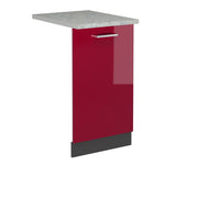 Pannello frontale della lavastoviglie R-Line Rosso lucido/Antracite 45 cm, PL Marmo Vicco