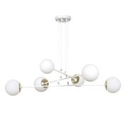 Lampadario Emibig OGNIS 6 Bianco 6xE14 Ø90cm H100cm