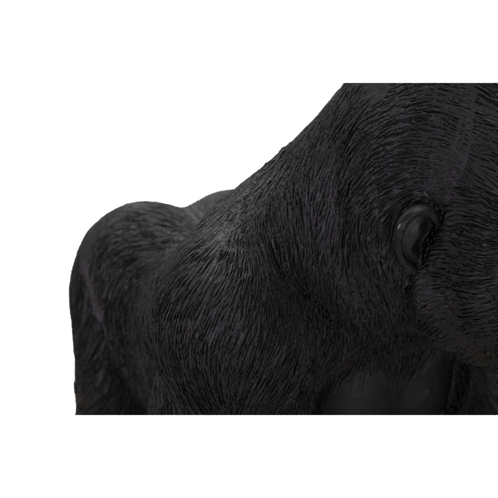 Scultura Gorilla 2, Nero, Poliresina, 35x21,5x37,5 cm