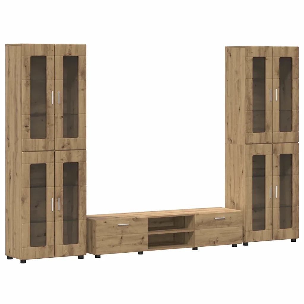 Set mobile TV FLORIN Rovere artigianale Legno multistrato