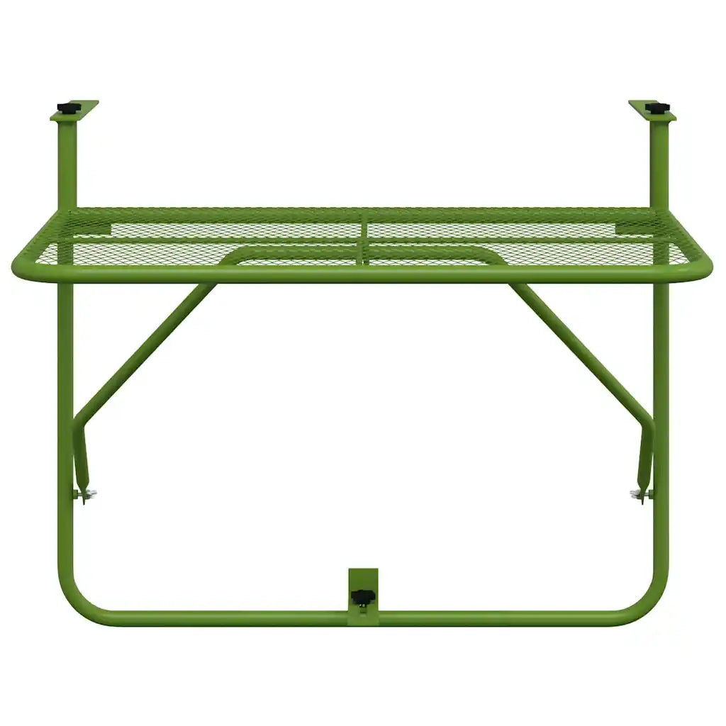 Tavolo da Balcone Verde 60x40 cm in Acciaio 340918