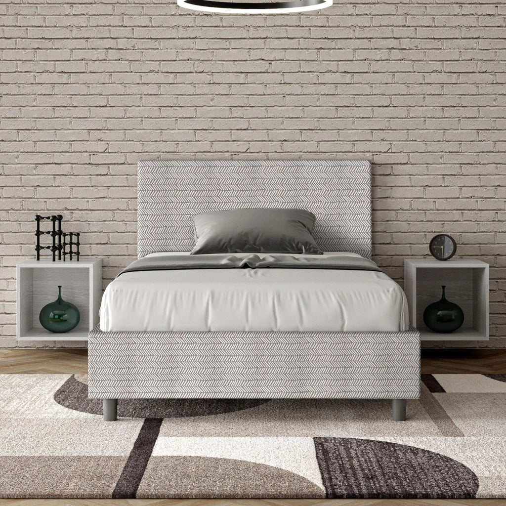Letto 1 Piazza e Mezzo 120x200 cm con Rete Adele Aragona 1 Bianco