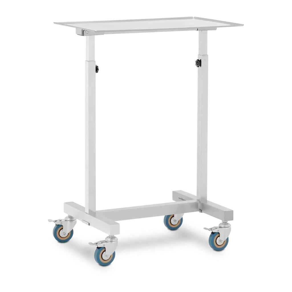 Tavolo Mayo - su ruote - 600 x 400 mm - regolabile in altezza - acciaio inox / gomma 14_0007640