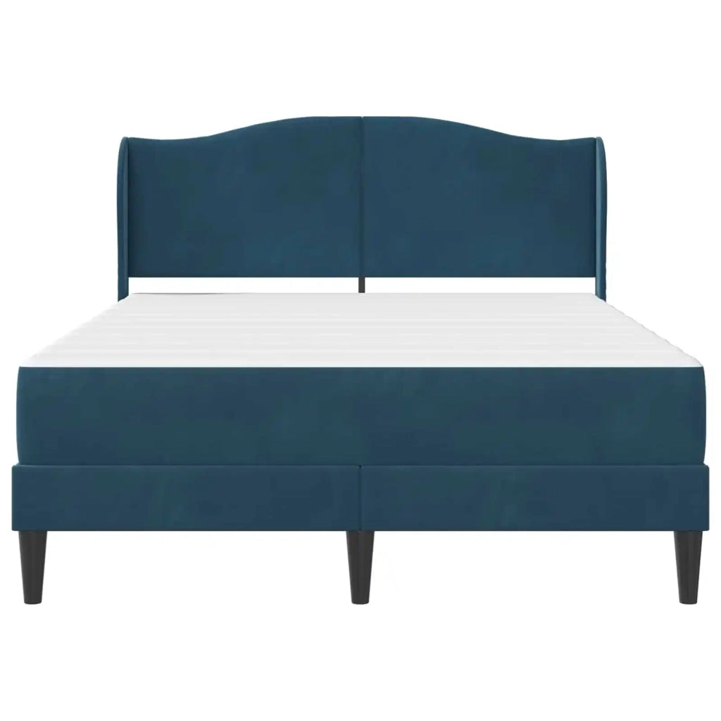 Letto matrimoniale | Letto per adulti | Struttura del letto con testiera 2 pcs Blu 120 x 190 cm Velluto