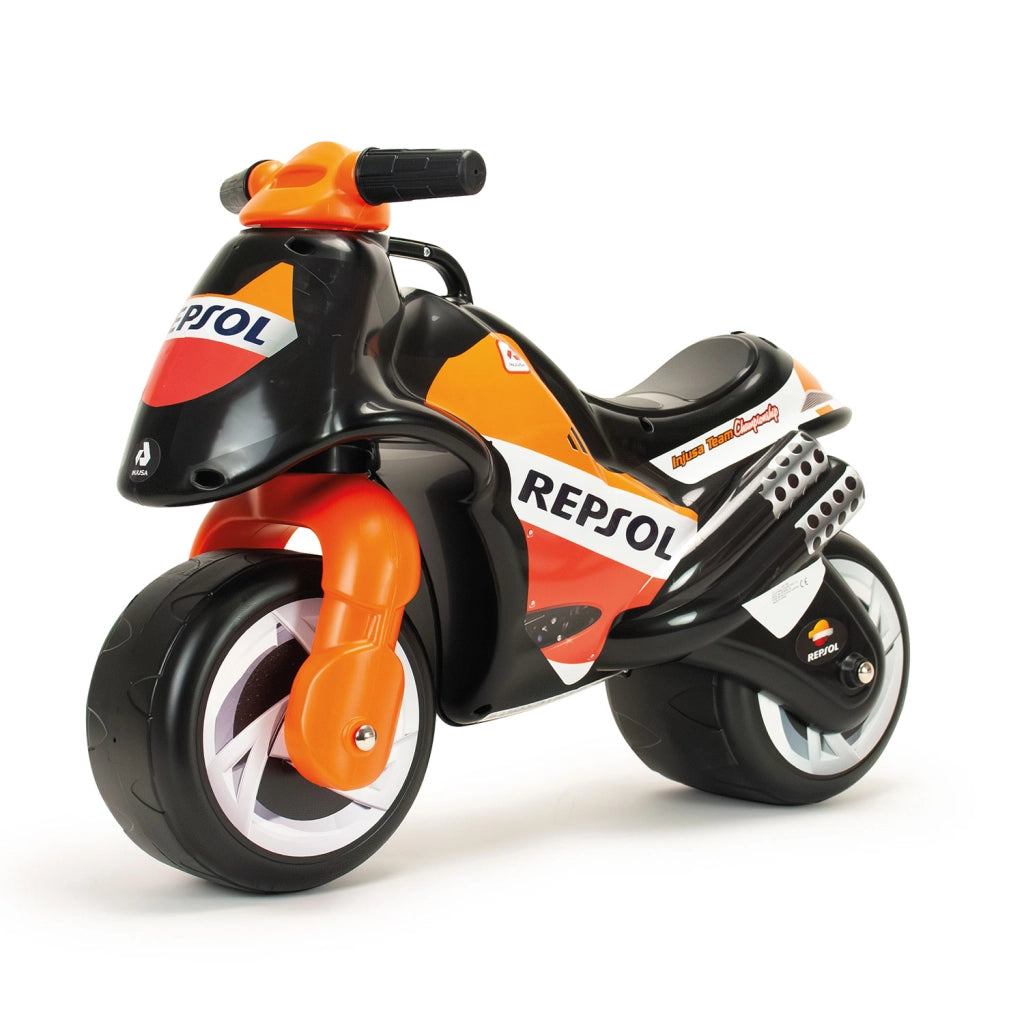 Moto Cavalcabile per Bambini Neox Repsol Stile Racing Senza Pedali Nero