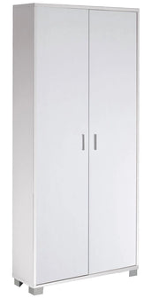 Armadio 2 Ante 83x190x29 cm Bianco Fiammato