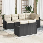 Set Divano da Giardino con archiviazione 7 pcs Nero Poly Rattan 3354406