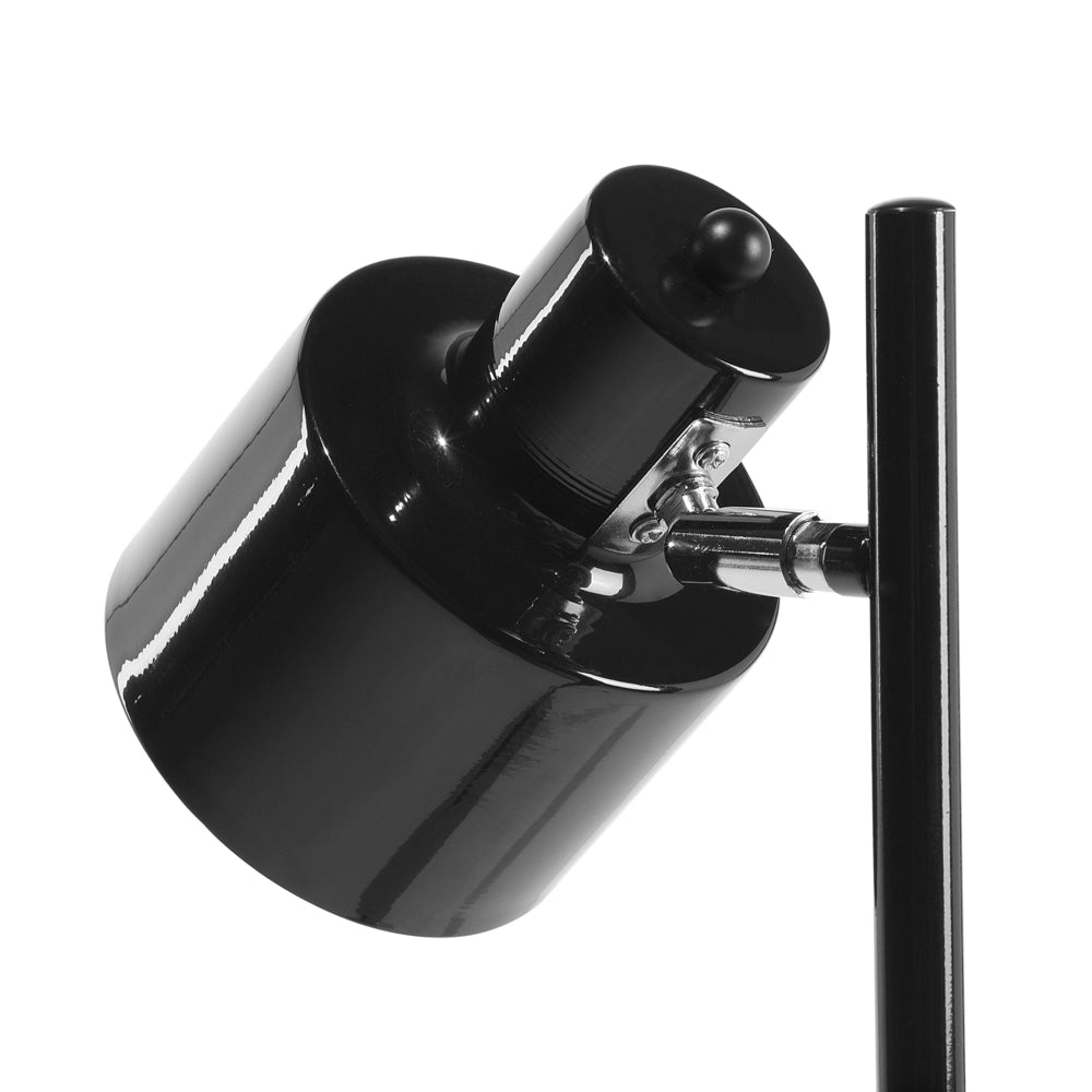 Lampada da terra in metallo Nero 149 cm con paralume regolabile con base in cemento