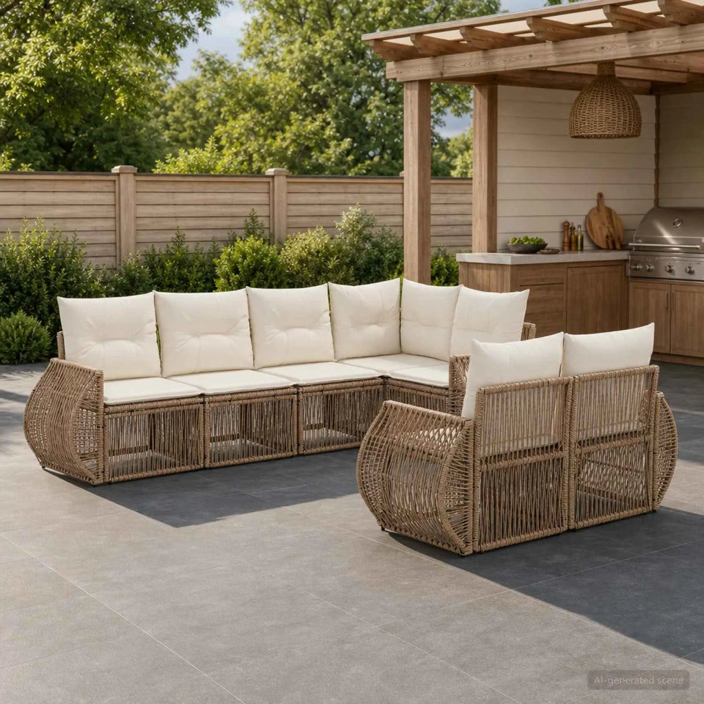 Set Divano da Giardino 7 pz 7-Numero di posti 3435477