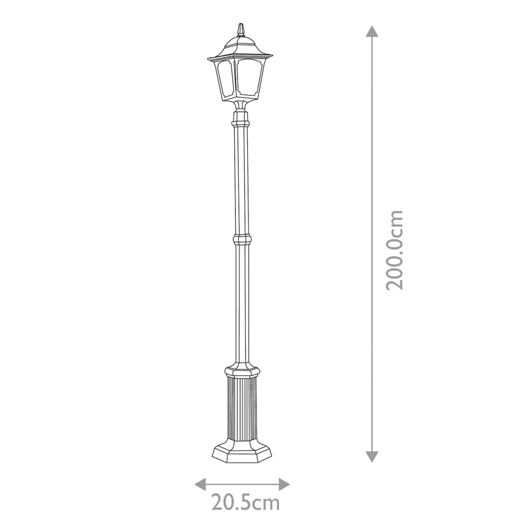 Lanterna da giardino Chapel Elstead nera E27 60W IP44