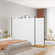 Divisorio Ambienti | Divider per stanze | Paravento a 4 Pannelli Bianco 698x180 cm Tessuto