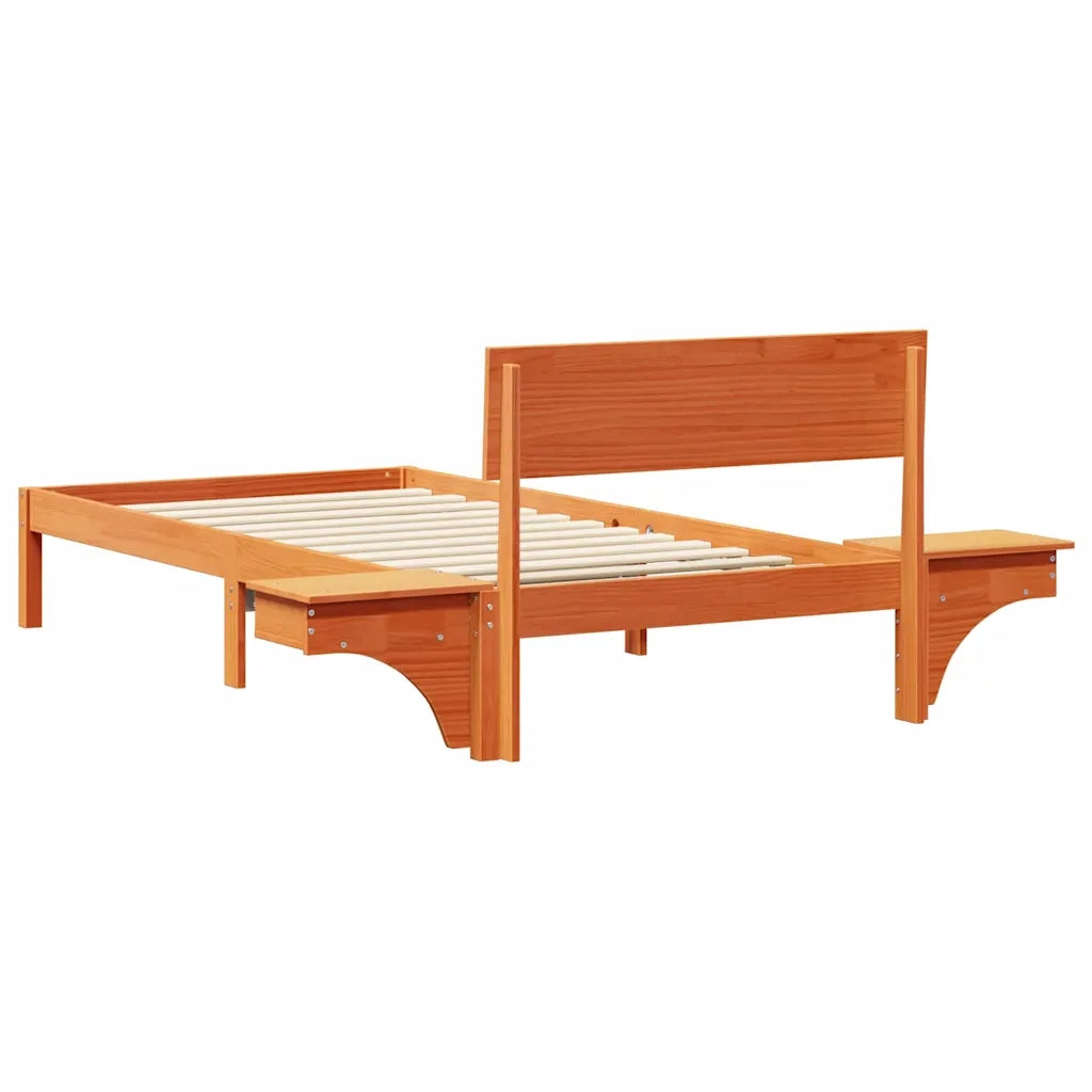Struttura del letto Marrone cerato 90 x 200 cm Pino massello 873465
