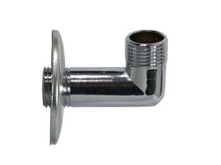 GOMITO CON ROSONE INOX- - MM 1/2 - 4 pezzi