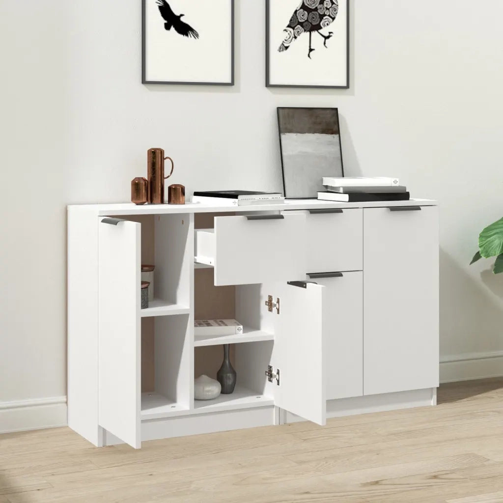 Credenze 2 pz Bianche 60x30x70 cm in Legno Multistrato 3115812