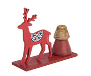 Porta candela noel rosso