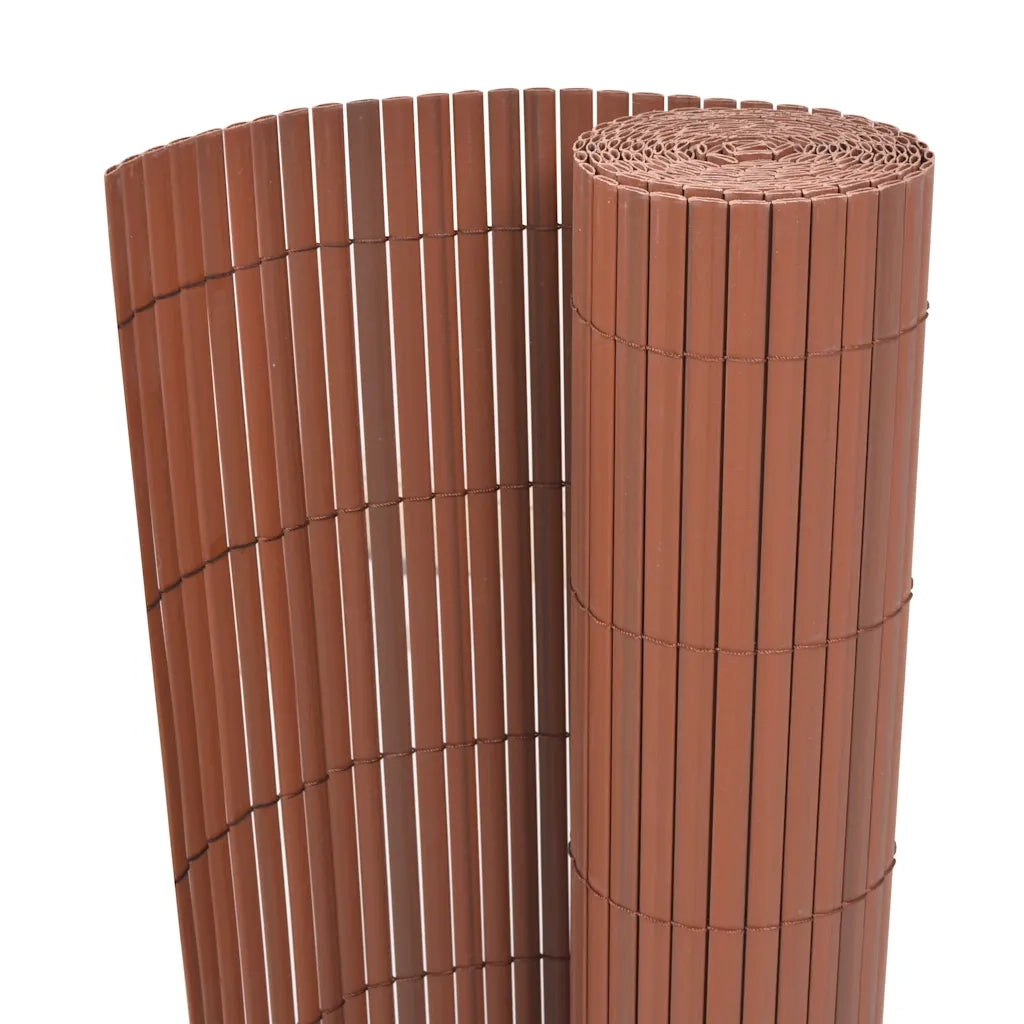 Recinzione da Giardino a Doppio Lato in PVC 90x500 cm Marrone cod mxl 19358