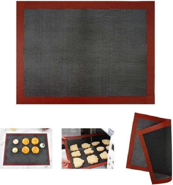 Bakmat 30 x 40 cm - Silicone - Resistente al calore - Antifiammante - Pannello di cottura riciclabile - Sicuro per alimenti - Folio per forno