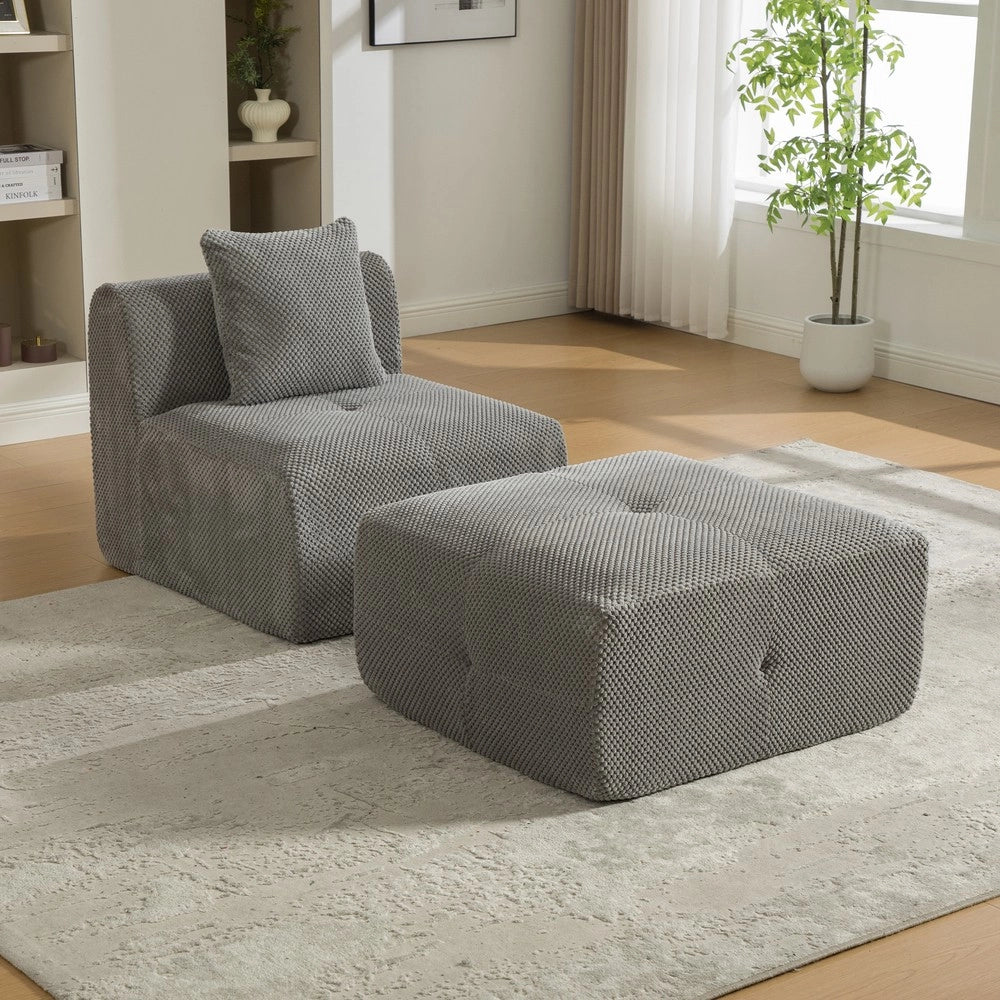 Divano Modulare in Chenille ¨C MINIMAL ¨C Grigio