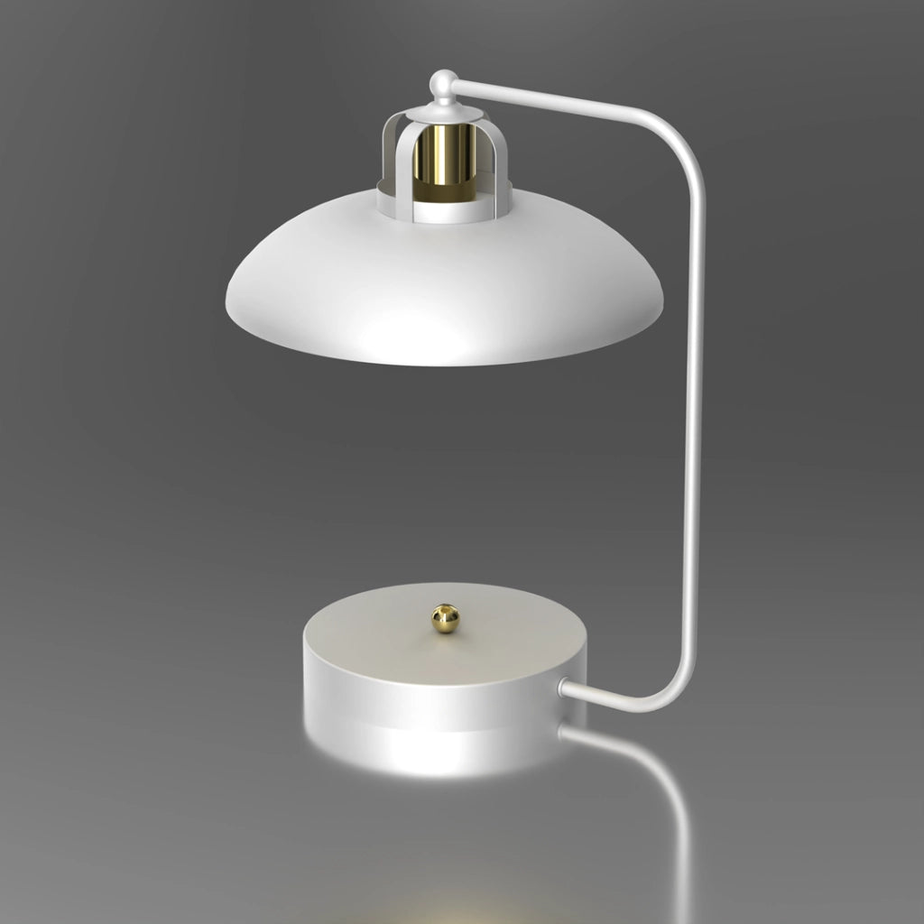 Lampada da tavolo Milagro FELIX bianca metallo E27 60W