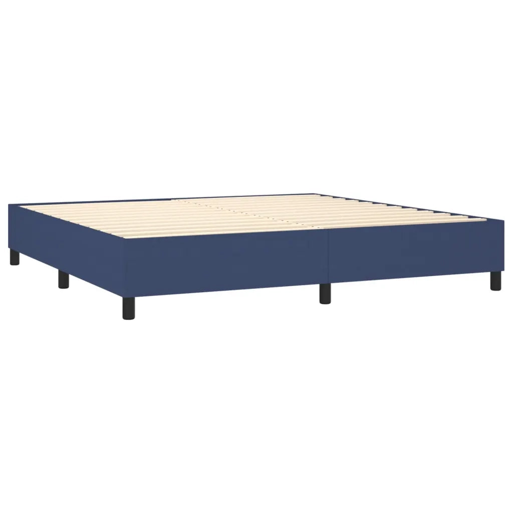 Giroletto a Molle con Materasso Blu 200x200 cm in Tessuto 3136947