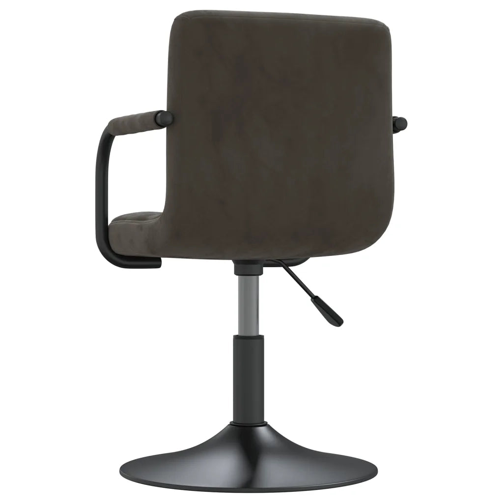 Sgabello da Bar Grigio Scuro in Velluto 334607