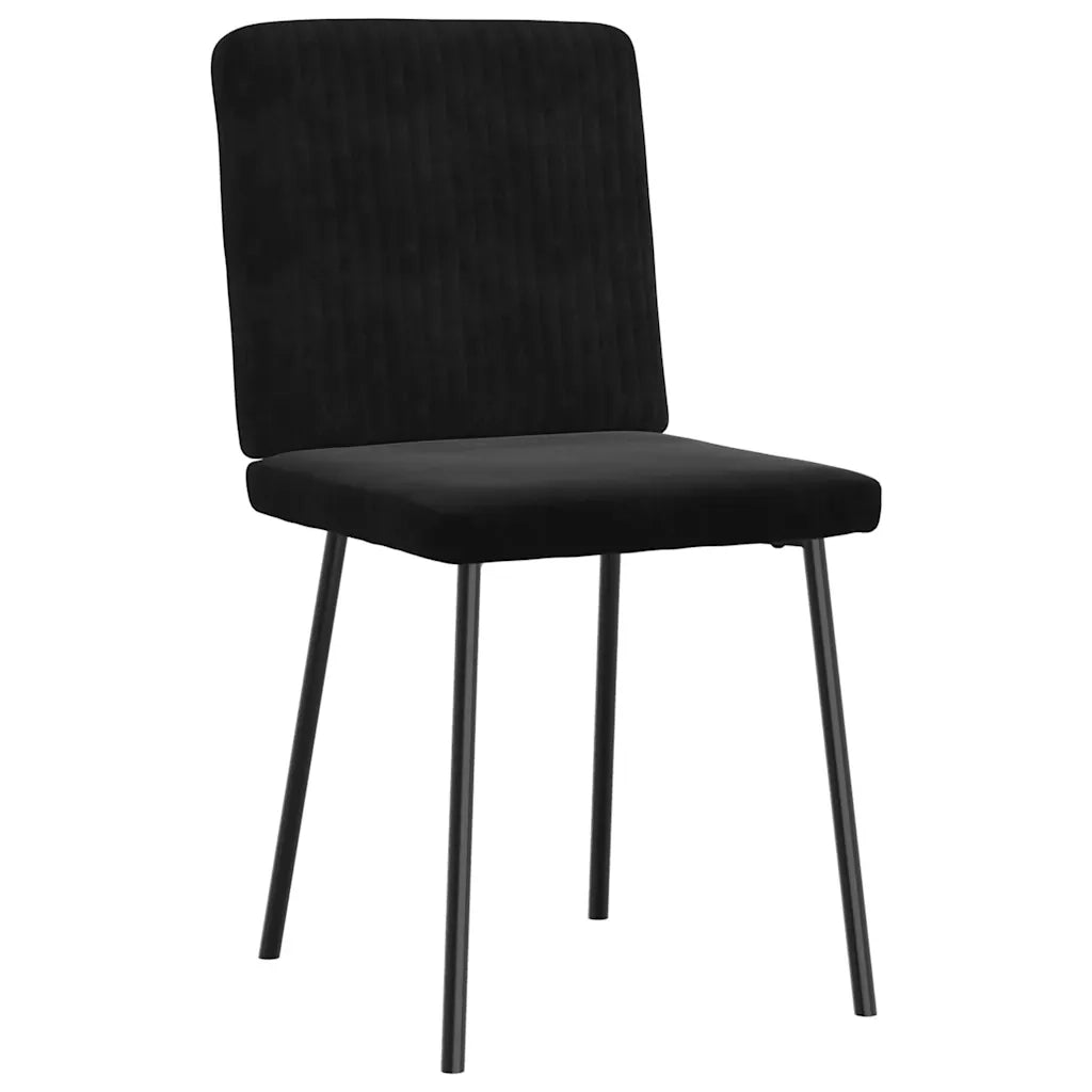 Sedie da Pranzo 6 pz Nere in Velluto 3315562
