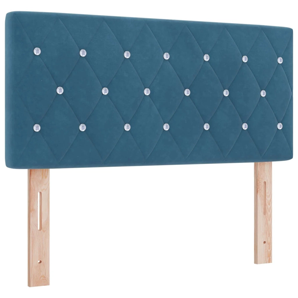 Letto box spring con materasso Blu 90 x 200 cm Velluto 3453063