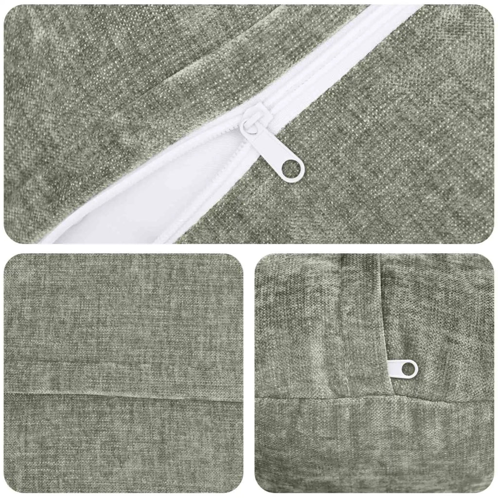 Federa 6 pz HEERLEN Verde Ø 40 cm Tessuto Chenille 922316