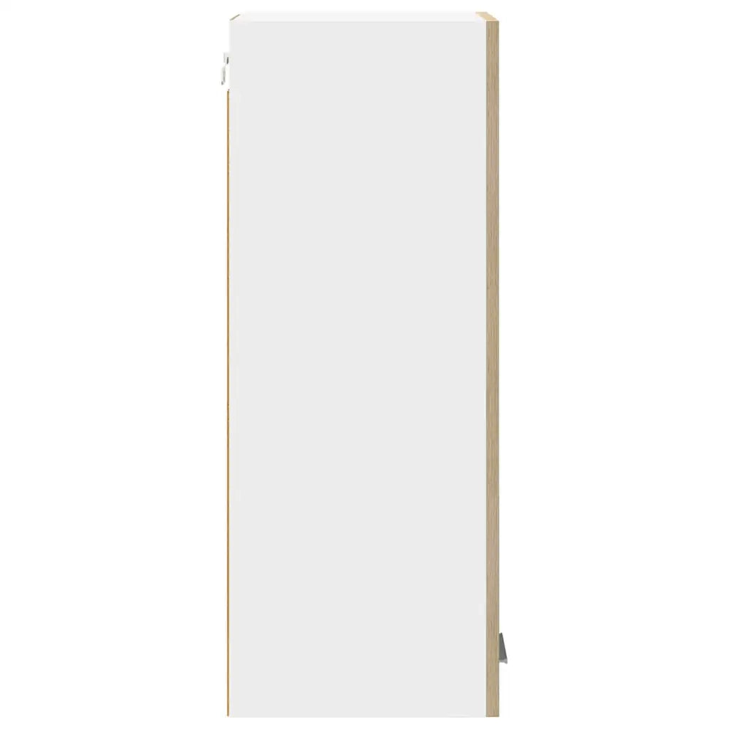 Armadio pensile 2 pcs Quercia Sonoma e Bianca 30 x 31 x 80 cm 884247