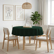 Tovaglia da Tavolo 5 pz Rotondo Verde Scuro Ø 180 cm Poliestere 42040263