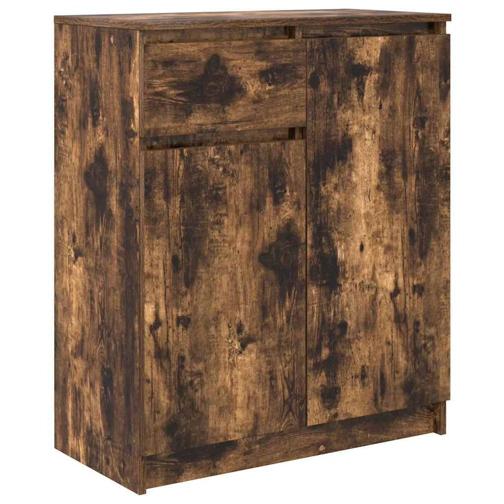 Credenza con Cassetto-Buffet-Armadio da cucina Rovere Fumo 71x35x84 cm in Truciolato