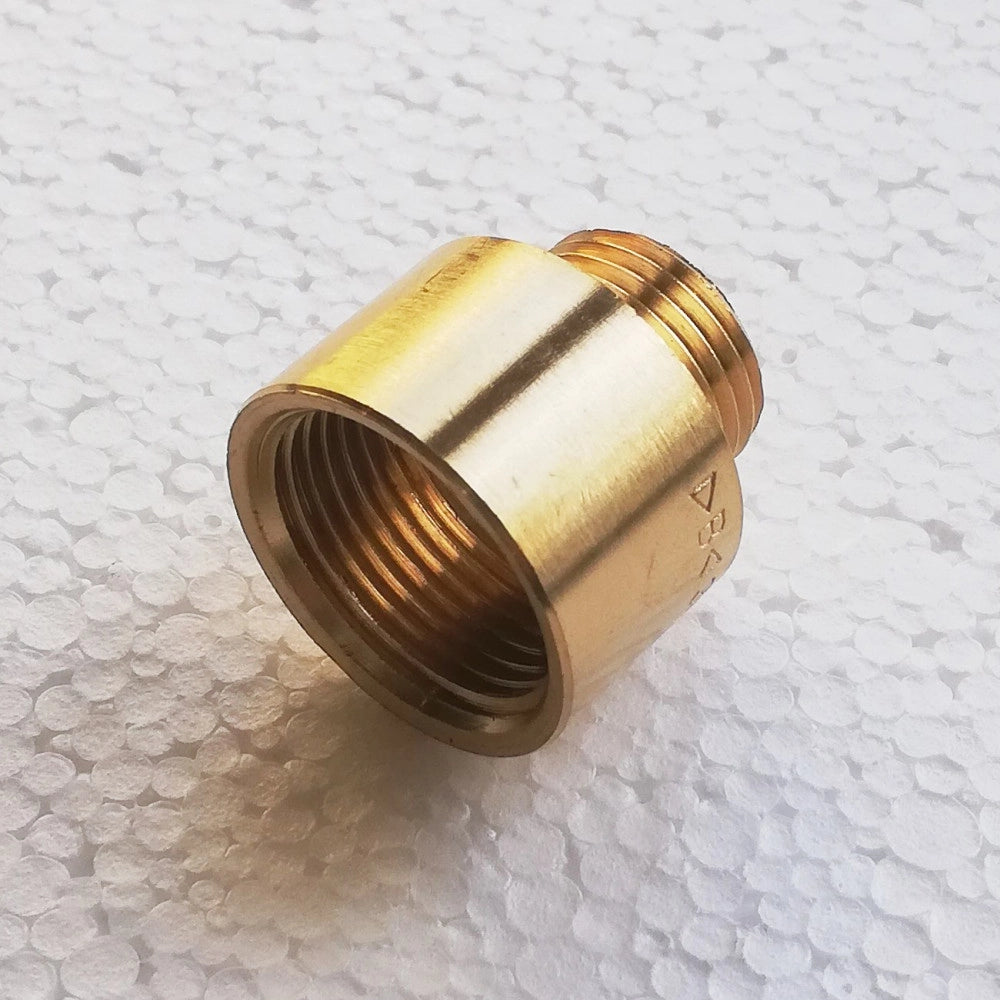 Prolunga ridotta da f 3/4 x m 1/2 in ottone giallo