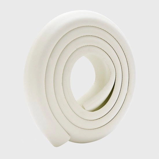 Protezione angolare e di bordo per mobili, set di protezione per angoli e bordi con schiuma di sicurezza 2 metri, 4 angoli, set di sicurezza per bambini, bianco