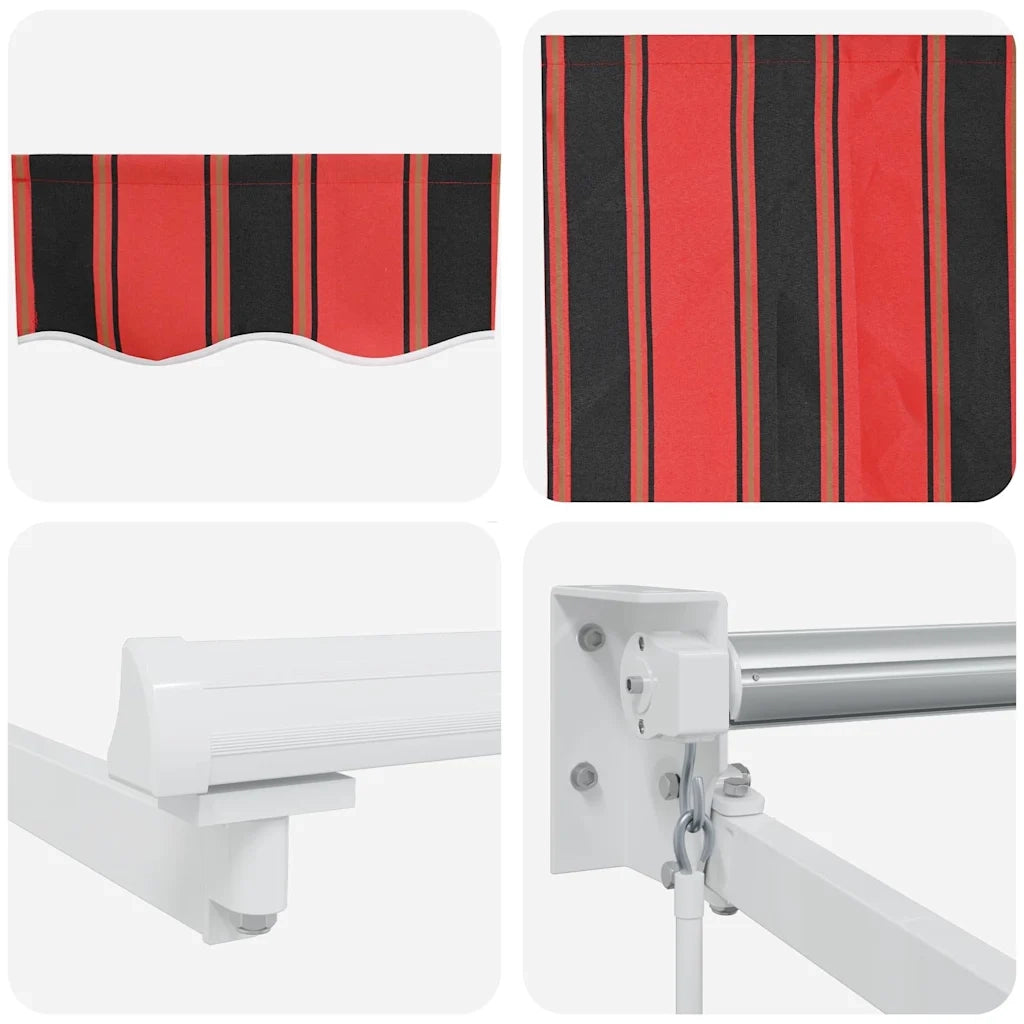 Tenda da Sole Arancione e Marrone 350 x 250 x 165 cm Poliestere 3330233