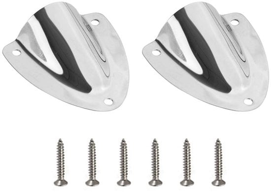 Set di coperture di ventilazione per capote in acciaio inossidabile - 2 pezzi - 6 viti - resistente alla corrosione - per uso esterno - materiale duraturo - cappuccio di ventilazione