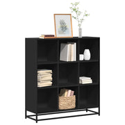 Libreria Nera 97,5x33x107,5 cm in Truciolato e Metallo 3300860