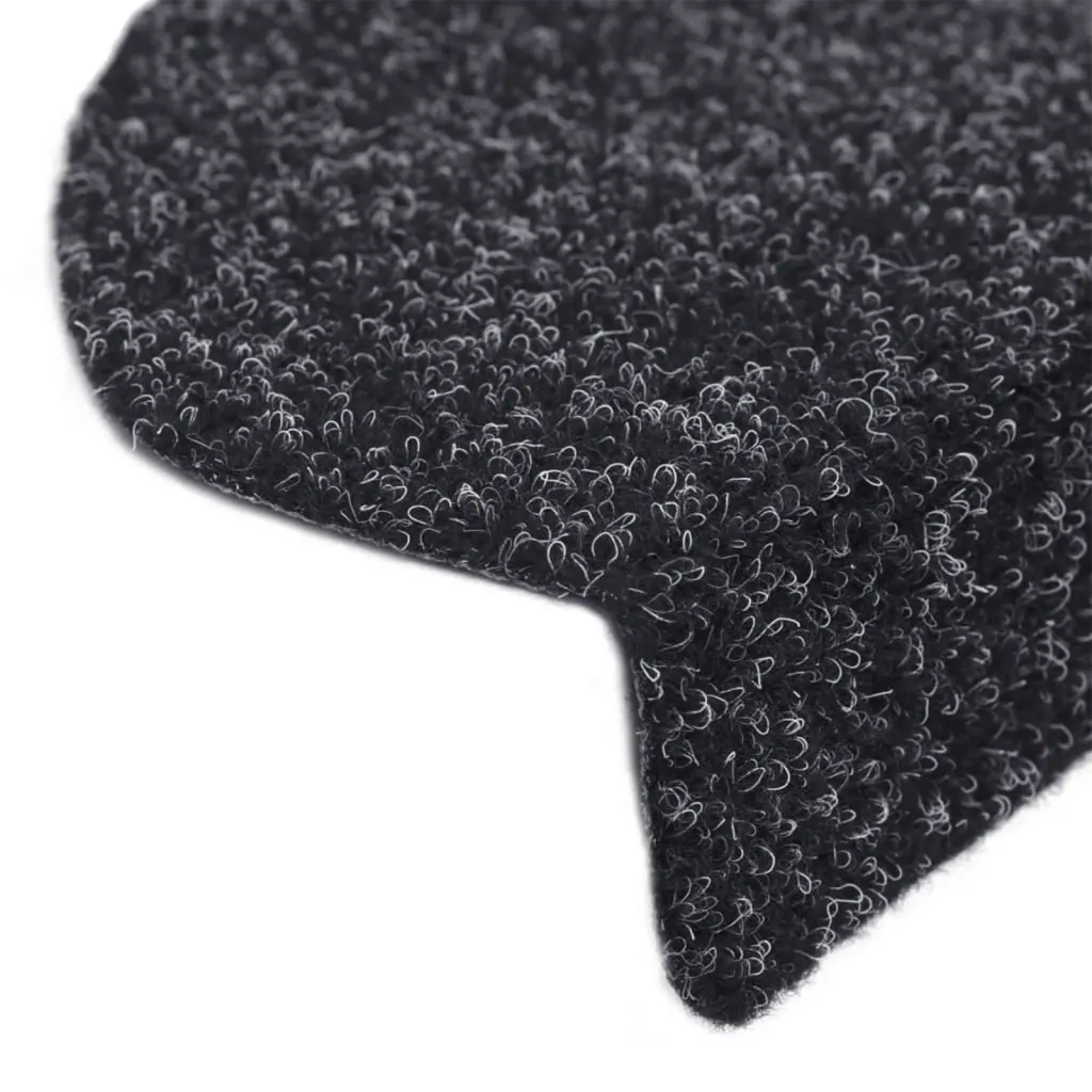 Tappetini per scale autoadesivi 10 pz | Gradini per Scale 65x21x4 cm neri semicircolari grandi