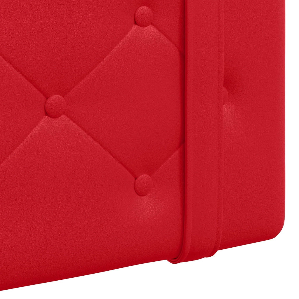 Testiera sospesa Con luce LED Rosso Similpelle 3424466