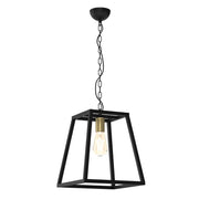 Lampada a sospensione Frame loft nero-oro E27 Luminex