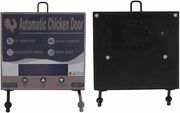 Porta automatica per pollaio con timer programmabile e alimentazione a batterie