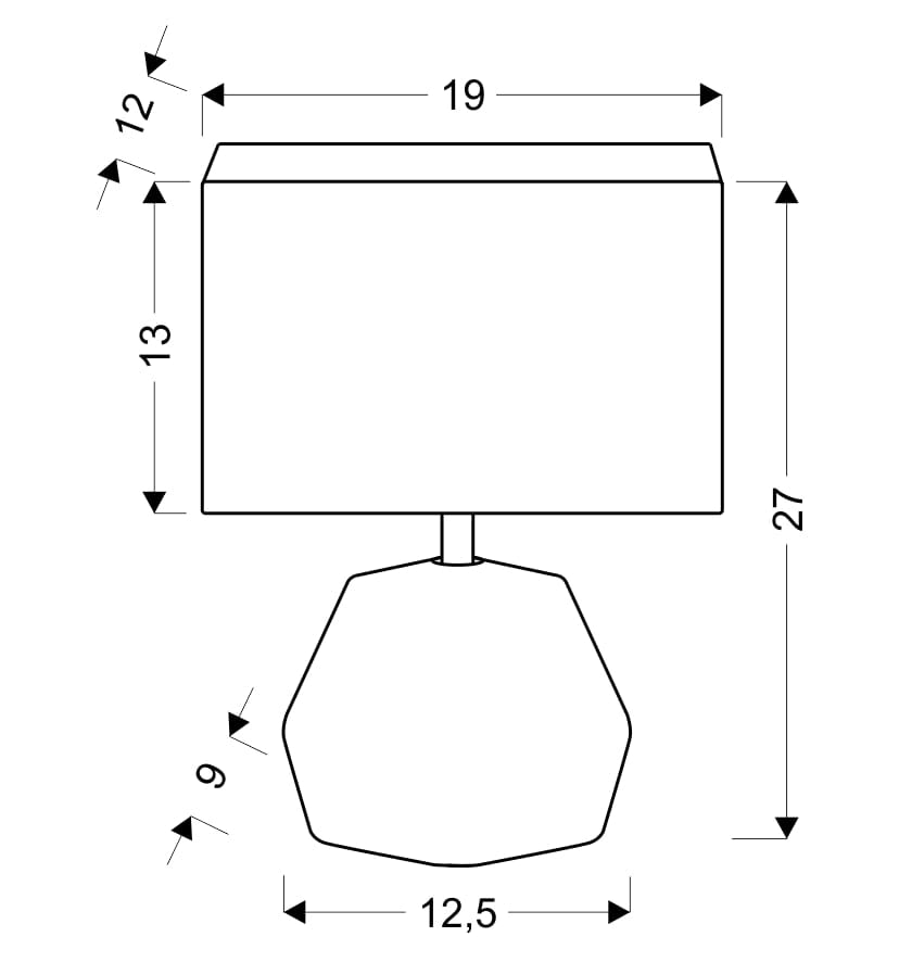 Candellux ANIMI lampada da tavolo cemento grigio E14