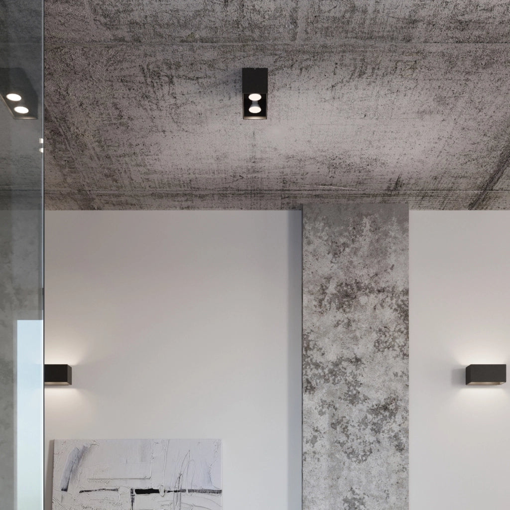 Lampada da soffitto QUAD nero