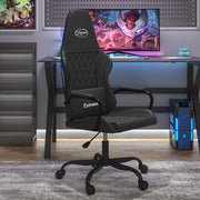 Sedia da Gaming Massaggiante Nera in Similpelle 345541