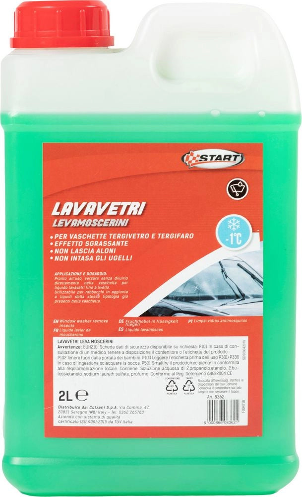 Liquido  tergivetro leva moscerini -1Â°C 2L