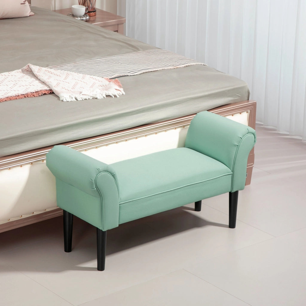 Pouf imbottito per letto ¨C Zephmum ¨C Verde 102x36x51 cm