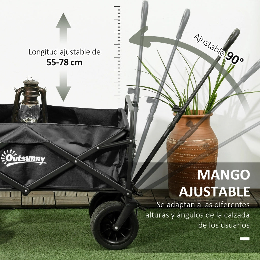 Carrello Pieghevole con Sacchetto Termico ¨C Minimal ¨C Nero