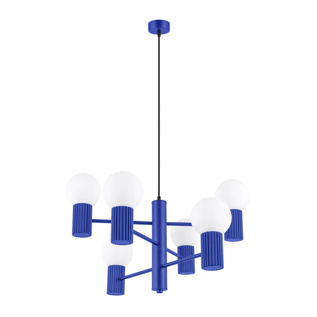 Lampadario HALO 6 ultramarino