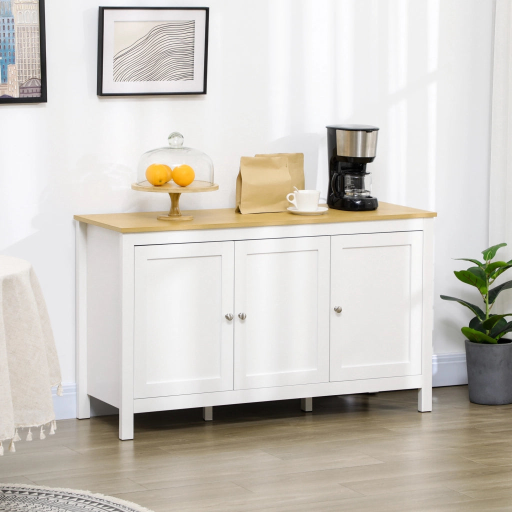 Armadio con 2 Ante e Ripiani Regolabili ¨C Minimal ¨C Bianco e Legno 120x40x70