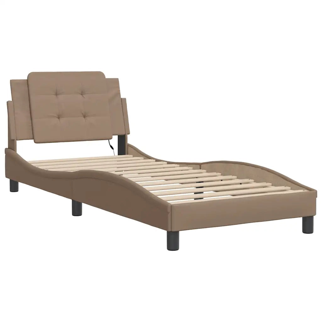 Giroletto con LED senza Materasso Zadar Cappuccino 90x190 cm